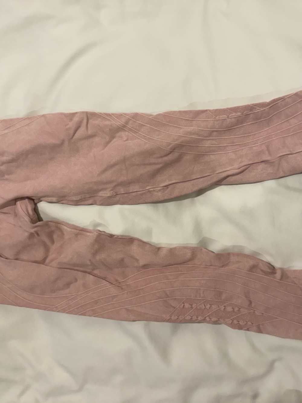 soulcycle Pink Leggings with Textured Detail